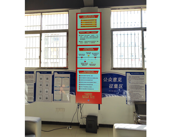 政務(wù)公開解讀屏，液晶拼接屏應(yīng)用于江西都昌縣某政務(wù)中心